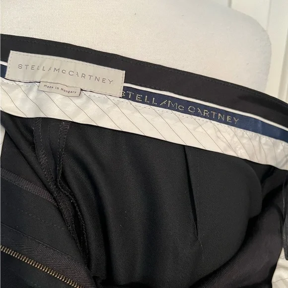 Stella McCartney Vivian Skinny Zip Black Pants Size Italian 40, US 4-6 - Picture 10 of 15